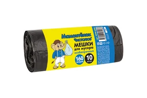 МУЛЬТИ-ПЛАСТ Мешки д/мусора 160л*10шт.МАМОНТЕНОК ЧИСТОЛЮБОСОБОПРОЧНЫЕ 24 мкм ПВД MPM4586