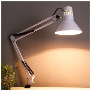 Б/У Лампа настольная на струбцине Серебро