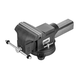 Denzel Тиски слесарные BVH-200, 200 мм, поворотные, стальная направляющая, с наковальней 18686