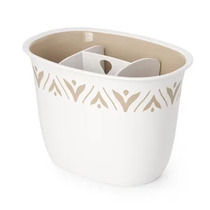 АЛЬТЕРНАТИВА Подставка под столовые приборы ЭСТЕТИКА БЕЛО/БЕЖ М8730