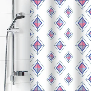 VILINA Занавес для ванной комнаты 180 x 180 см ДИАМАНТ 6984 белый