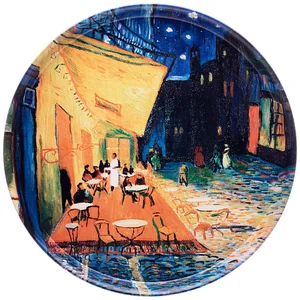 Lefard Поднос сервировочный Agness НОЧНАЯ ТЕРРАСА КАФЕ (В. ВАН ГОГ) 33*2,1 см. 898-033