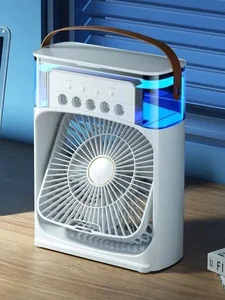 Ramozi Вентилятор настольный с увлажнением и охлаждением, 24х18х8 см, зарядка от USB RA-9450 Белый
