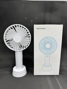 Ramozi Вентилятор мини ручной на подставке, 21 см d 10 см, зарядка от USB RA-9440 Белый