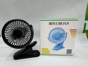 Ramozi Вентилятор мини на прищепке,18 см d 11 см, зарядка от USB RA-9433 Черный