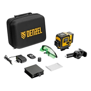 Denzel Лазерный уровень мультипризменный DLV-360-3C, 30 м, зеленый луч, Li-Ion 2,4 Aч, кейс 35080
