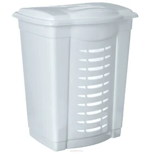 DD STYLE Корзина для белья 50 л. 05001 серебристо/серый