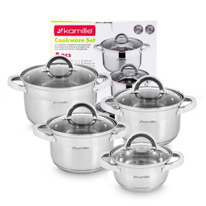 Kamille Набор кастрюль 8 предметов (1 л; 1,8 л; 2.5 л; 3,8 л) КМ-5637S 