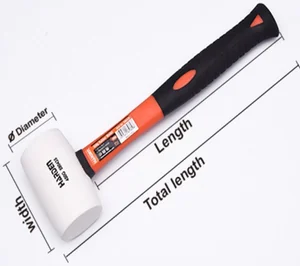 HARDEN Молоток резиновый серый с фибергласовой ручкой 450г 590435