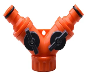 HARDEN Фитинг с краном двойной для полива 3/4" 633005