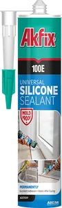 AKFIX Силиконовый герметик 100E серый 280мл универс.