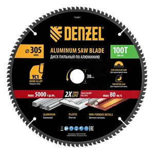 Denzel Пильный диск по алюминию ф305 х 30 мм, 100 зубьев 733807