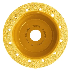 Denzel Чашка твёрдосплавная зачистная,125 мм, Плоская, мелкое зерно #32 72978