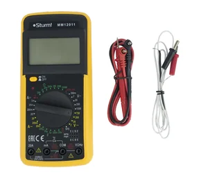 Sturm Мультиметр цифровой, измерение ёмкости, частоты, температуры, MM12011