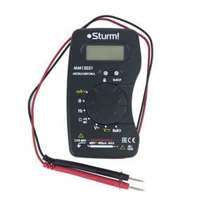 Sturm Мультиметр цифровой, автокалибровка, режим сохранения данных измерений HOLD, MM12031