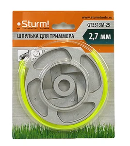 Sturm Катушка триммерная c леской в сборе, квадрат, 2,4 x 27мм GT3513M-25