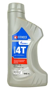 СОЮЗ Масло 4Т минерал., UNIVERSAL MOTO 4T, API SF/CC, SAE 10W-40, 0.946 л, МСС-0104Б