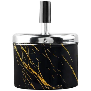 Mallony Пепельница бездымная, Domestico, металлическая, размер: 9*12 см, дизайн: чёрный мрамор 108343-SК
