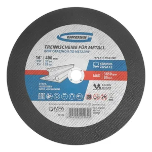 Gross Круг отрезной по металлу, 400 x 3,2 x 32 мм, WA24TBF 74392