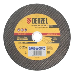 Denzel Круг отрезной по металлу, 300 х 3,2 х 32 мм, A30TBF 73795