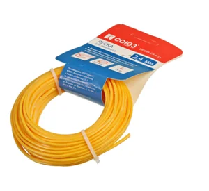 СОЮЗ Леска для триммера, d=2.4 мм, l=15 м, квадрат, желтый, ТЛ3535-2.4-4-15