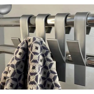 Mallony Набор крючков на полотенцесушитель (4 шт), 9,6*2,5*3 см, серый 109690-SK