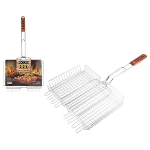 Mallony Решетка для барбекю ECOS-22002D глубокая (Хромированная, размер: 35 x 25 x 6см) 999633-SK