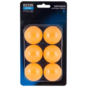 Mallony Мячики для пинг-понга (6 шт.) PPB-6B, 323118-SK