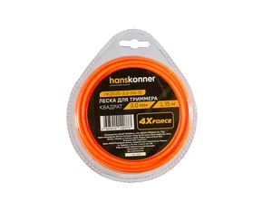 Hanskonner Леска для триммера, d=2.4мм, l=15 м, квадрат, блистер, HK3535-2.4-S4-15