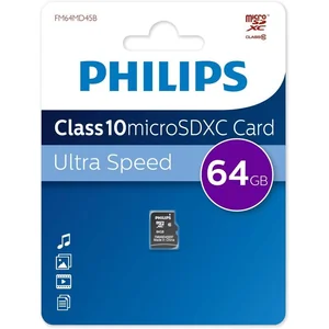 PHILIPS Карта памяти FM64MD45B/97 64GB microSDHC Class 10