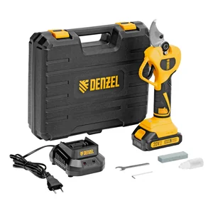 Denzel Секатор аккумуляторный, бесщет., CP-40BL, Li-Ion, 20 В, лезвия SK5 59438