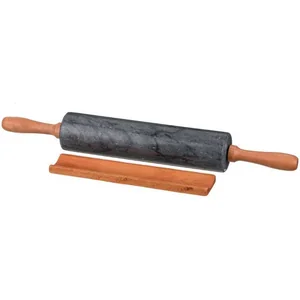 Lefard Скалка Agness мраморная с деревянными ручками длина=46 см диаметр=6 см 925-109