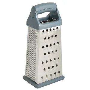 WEBBER Терка 4 грани 20 см, нержавеющая сталь, пластиковая ручка BE-048 серая