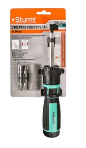 Sturm Отвертка реверсивная, 5x Drive, CrV 1040-19-5