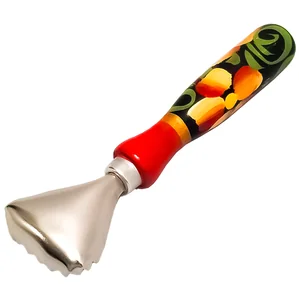 DELTA Рыбочистка металлическая с хохломской росписью