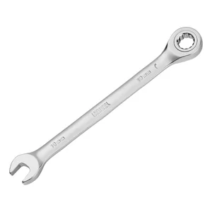 Denzel Ключ комбинированный трещоточный, 10 мм, CrV, матовый хром 14704