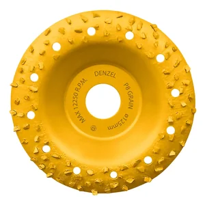 Denzel Чашка твёрдосплавная зачистная,125 мм, Наклонная, крупное зерно #8 72976