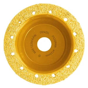 Denzel Чашка твёрдосплавная зачистная,125 мм, Наклонная, среднее зерно #16 72977