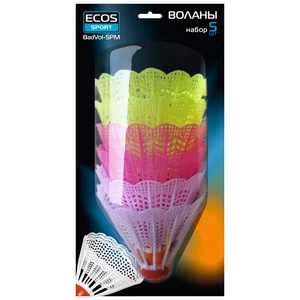 Mallony Воланы Ecos (набор из 5 шт) BadVol-5PM 323117-SK