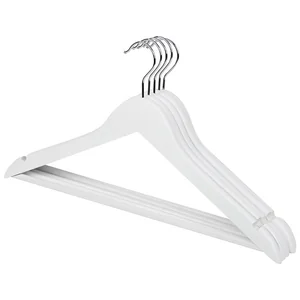 Mallony Набор вешалок деревянных с перекладиной, 5 шт, цвет белый 311382-SK