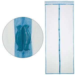 Mallony Сетка антимоскитная Капутомоскито на магнитах Птички голубой 009165-SK