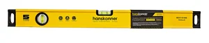 Hanskonner Уровень алюм., 600мм, 2 колбы, фрезерованный, точность 0.5 мм/м, HK2015-03-0600