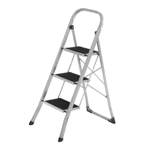 Сибртех Стремянка стальная, 3 широкие ступени 20х30 см с полимерным покрытием 97727