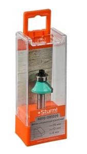 Sturm Фреза кромочная конусная с подшипником dxhxl 25x10x54 мм, хв.8 RB10-081025