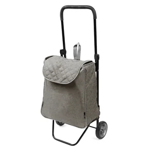 Haushalt Сумка хозяйственная на колёсах СХ1С/СК серо-коричневый джинс
