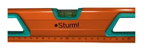 Sturm Уровень 600 мм, фрезерованный, магнитный, 3 глазка, точность 1мм/м, 2015-05-600