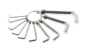 Sturm Набор ключей HEX, 10 шт, никелированные, на кольце 1045-21-S10-N155