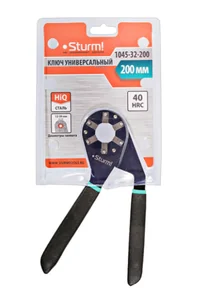 Sturm Ключ гаечный накидной универсальный, 200 мм, диаметр гаек 12-20мм, 1045-32-200