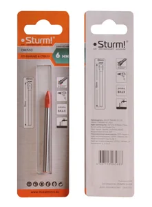 Sturm Сверло по стеклу и кафелю, 6мм, круглый хвостовик, 2 грани, 1055-03-06