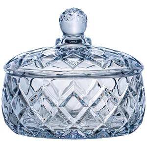 LEFARD Емкость для хранения с крышкой DIAMANT BLUE 12*10см, 320 мл 691-075